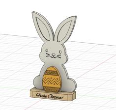 Osterhase Mit Osterei 3D Printer Model