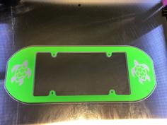 Turtle License Plate Frame 3D Printer Model