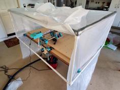 Low-Cost MPCNC (Lowrider V2) MDF Sled & PVC Dust Enclosure 3D Printer Model