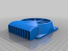 120mm Fan Shroud With Side Vent 3D Printer Model