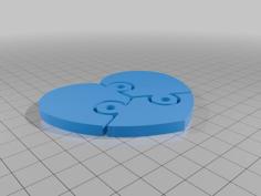 Heart Keychain 3D Printer Model