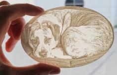 Oval Lithophane: Dog 3D Printer Model