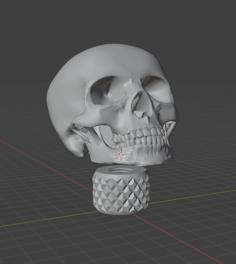 Skull Manual Shifter Knob 1/2″ UNF 3D Printer Model