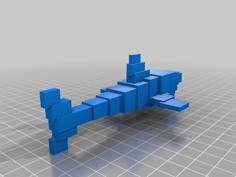 Blocky 3d Shark 3D Printer Model