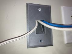 Wall Plate Cable Pass Through 3D Printer Model