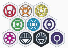 DC’s Lantern Corps Coasters (Dual Extrusion) 3D Printer Model