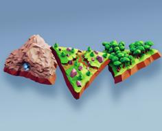 Low Poly Fantasy World – Base Tiles 3D Printer Model