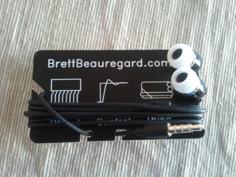 Laser Cut Earbud-Wrap Business Card