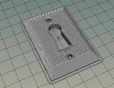 Escutcheon Keyhole Plate 24 3D Printer Model