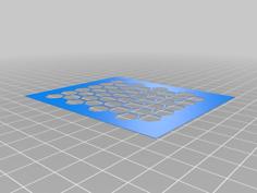 Airbrush Stencil/Template 10mm Hex Pattern 3D Printer Model