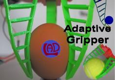 ADAPTIVE GRIPPER-ROBOTIC HAND WITH THREE FINGERS-TPU-FIN RAY EFFECT 3D Printer Model