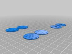 Japanese Yen Coins (1, 50, 100) 3D Printer Model