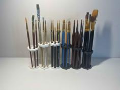 Modular Paintbrush Holder 3D Printer Model