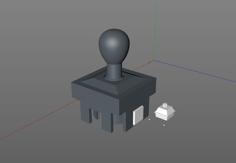 Micro Joystick Using Keyboard Keys, Supportless 3D Printer Model