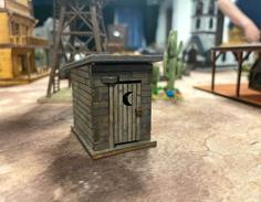 Wild West Outhouse For 28mm Gaming (laser Cut)