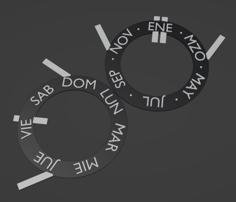 Multi Language Dials For Perpetual Calendar Clocks 3D Printer Model