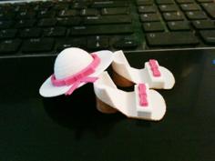 Girlie Sandals & Hat For Corkasaurus Rex 3D Printer Model