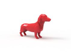 Dachshund Lowpoly 3D Printer Model