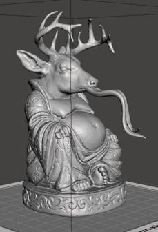 Buddha Deer With Venom’s Tongue 3D Printer Model