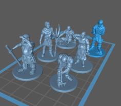 Commoners For DnD (added Unbase Models) 3D Printer Model