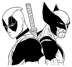 Deadpool And Wolverine Stencil 3D Printer Model