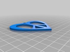 Love Peace Pendant 3D Printer Model