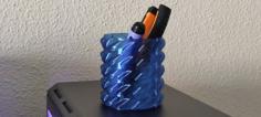 Spiral Bubble Pencil Holder Vase Mode 3D Printer Model