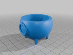 Mini Cauldron Planter 3D Printer Model