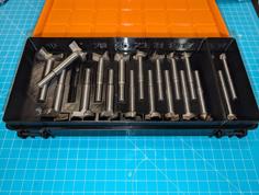 Forstner Drill Storage For Gridfinity 3D Printer Model