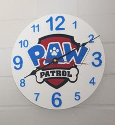 Laser Cut Paw Patrol Clock