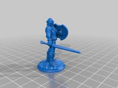 Dnd Knight Mini 32mm Scale 3D Printer Model