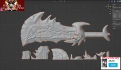 Kratos Chaos Blades Greek Versions . 3D Printer Model