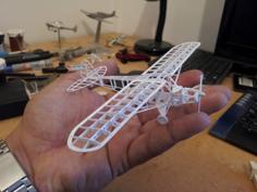 Laser Cut Piper Cub Frame Model (esc: 1/64) (No 3D Print, CNC Routing)