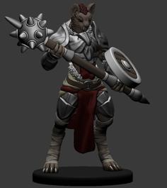 Gnoll Pack Leader Miniature 3D Printer Model