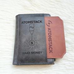 Laser Cut AtomStack Wallet And AtomStack A24 Ultra Keychain