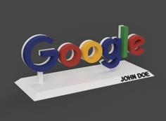 Google Logo With Stand 3D Printer Model