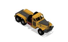 Yellow Zil Truck Chassis 3D Printer Model