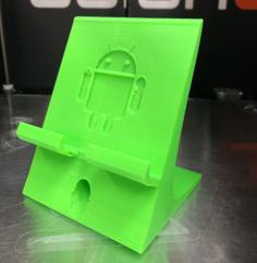 Wide Android Phone Stand / Holder 3D Printer Model