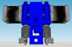 Compact Prusa I3 E3D V6 Dual Or Single Extruder V2 3D Printer Model