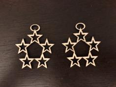 Laser Cut Star Earrings