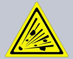 Explosion Hazard Warning Sign 3D Printer Model