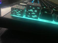 Corsair K55 Minecraft Diamond Ore Keycap SLAB 3D Printer Model