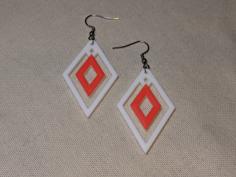 Rhombus Earrings 3D Printer Model