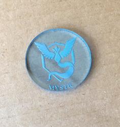 Laser Cut Pokemon Go – Team Mystic Badge