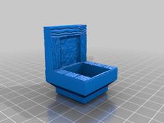 Tavern Half Height Stairs Down, Corner Doors Etc. Dungeon Blocks Compatible 3D Printer Model