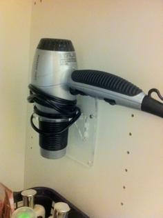 Laser-Cut Acrylic Hair Dryer Mount