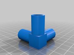 3-way Pipe Elbow Joint For Photo Lightbox 3D Printer Model