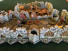 MagHex Ruined Dungeon Walls 3D Printer Model