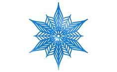 Customizable Bezier Snowflake In BlocksCAD 3D Printer Model