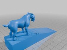 Diego Door Stopper – Ice Age Saber-Toothed Cat 3D Printer Model